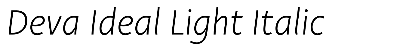 Deva Ideal Light Italic